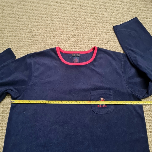 Ralph Ralph Lauren Navy Light Weight Fleece Lounge Top Navy M - Picture 9 of 12